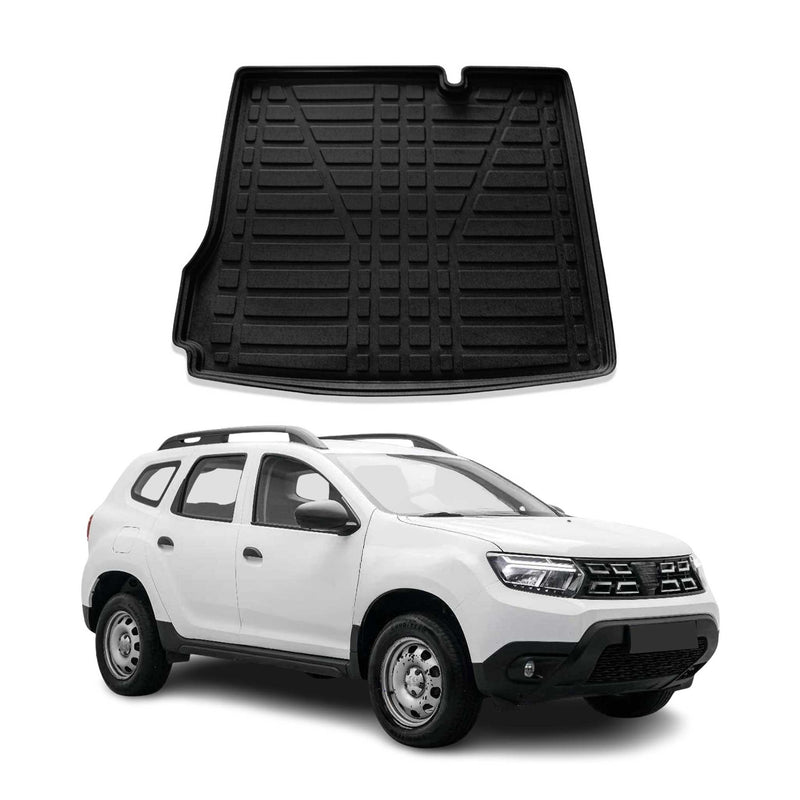 Tapis de Coffre pour Dacia Duster 2018-2022 en TPE Noir
