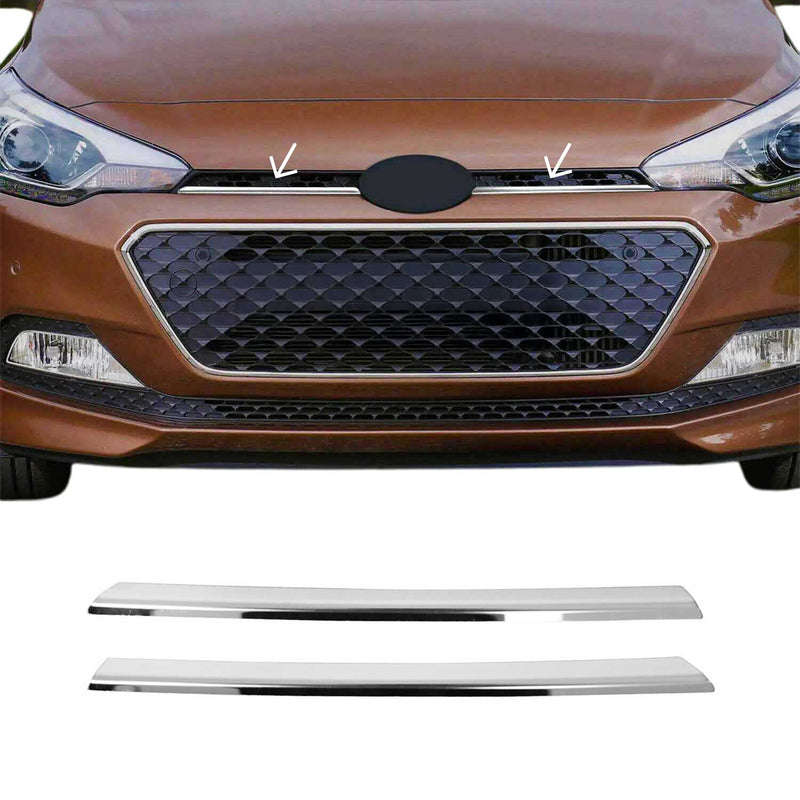 Moulure de Grille de Calandre pour Hyundai i20 2014-2018 acier inox Chromé 2x