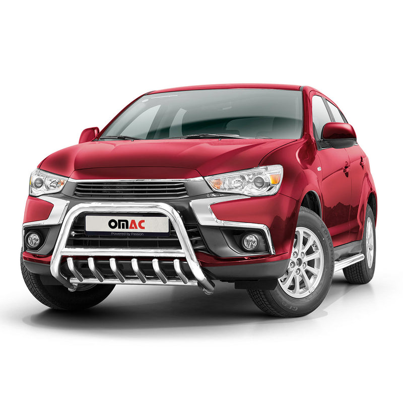 Pare-Buffle Avant Pour Mitsubishi ASX 2017-2021 en inox Acier Argent