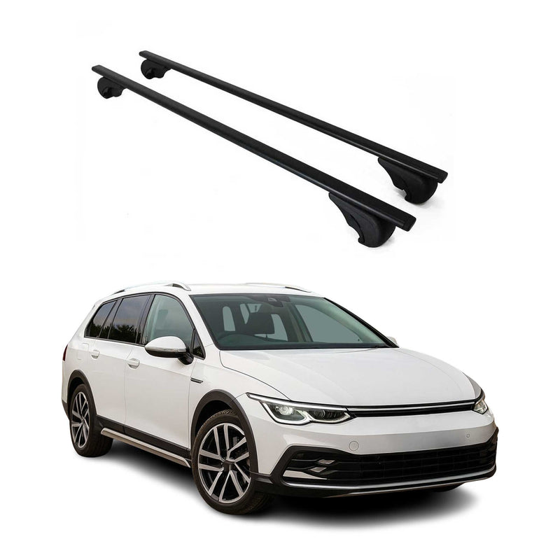 Barres de toit Transversales pour VW Golf V Variant 2020-2024 Fer Noir
