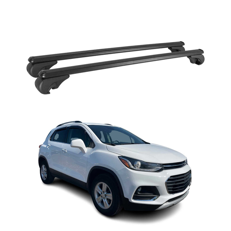 Barres de toit Transversales pour Chevrolet Trax 2012-2024 Aluminium Noir
