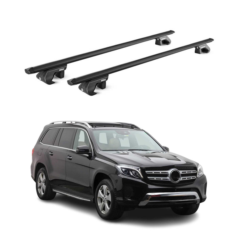 Barres de toit transversales pour Mercedes GLS X166 2016-2019 5 P Noir 2x ABE
