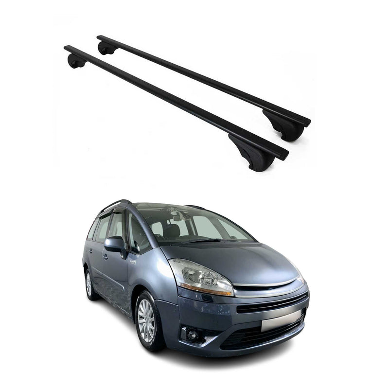 Barres de toit Transversales pour Citroen C4 Grand Picasso 2006-2013 Fer Noir