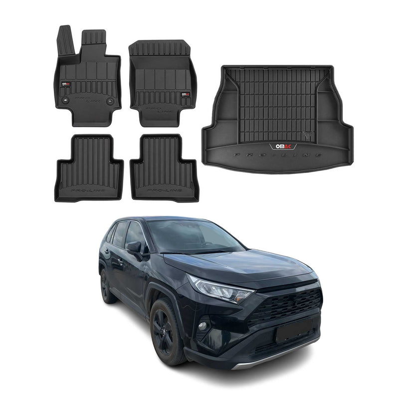 Kit Tapis de Sol et Coffre pour Toyota RAV4 2018-2022 TPE Noir