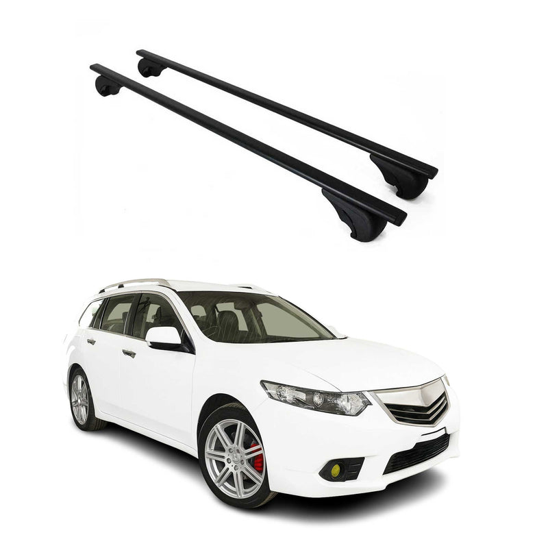 Barres de toit transversales pour Acura TSX Sportwagon 2010-2014 2Pcs Noir