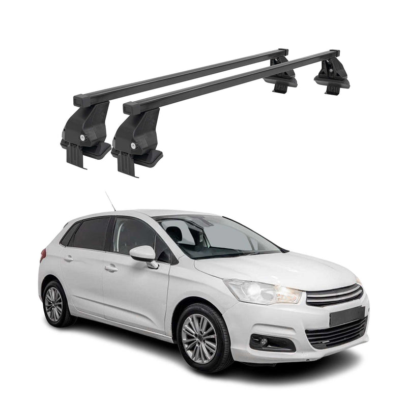 Barres Transversales Menabo pour Citroen C4 II 2010-2018 Noir