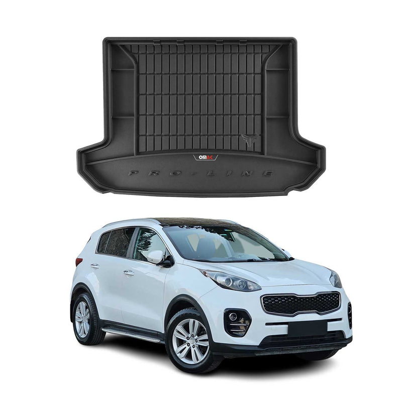 Tapis de Coffre pour Kia Sportage 2015-2020 TPE Noir