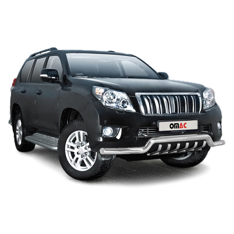 Pare-Buffle Avant Pour Toyota Land Cruiser 150 2010-13 Inox avec disque d’essieu