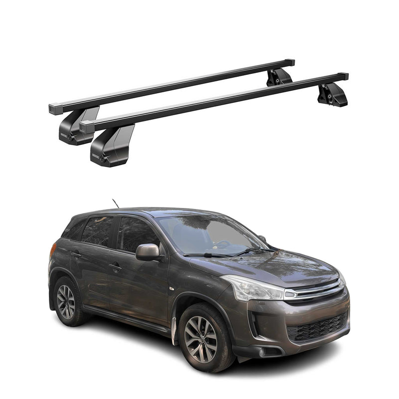 Barres Transversales Menabo pour Citroen C4 Aircross 2012-2017 Noir