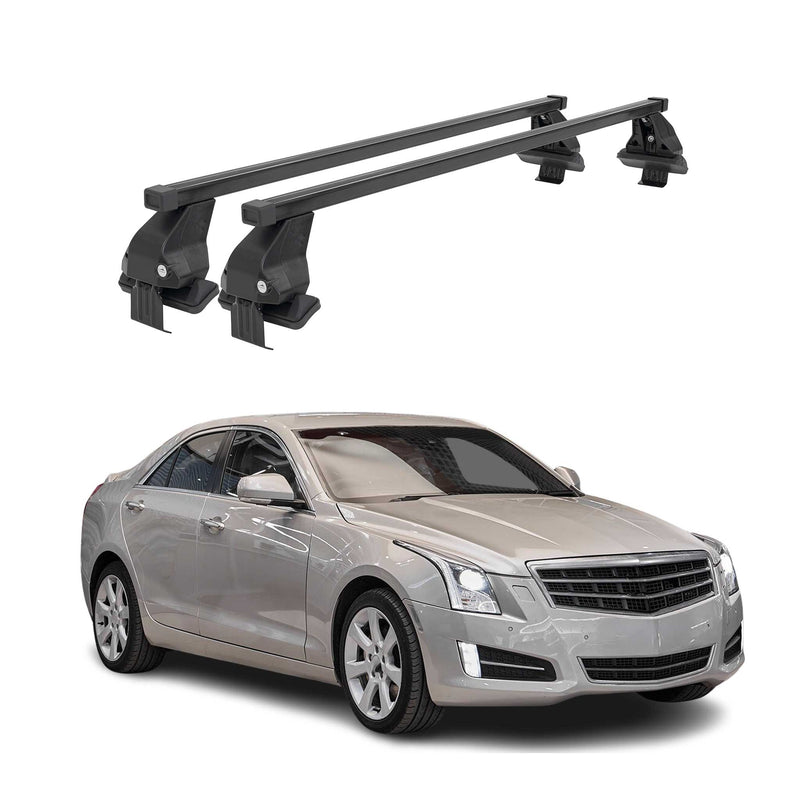 Barres Transversales Menabo pour Cadillac ATS 2013-2019 Noir
