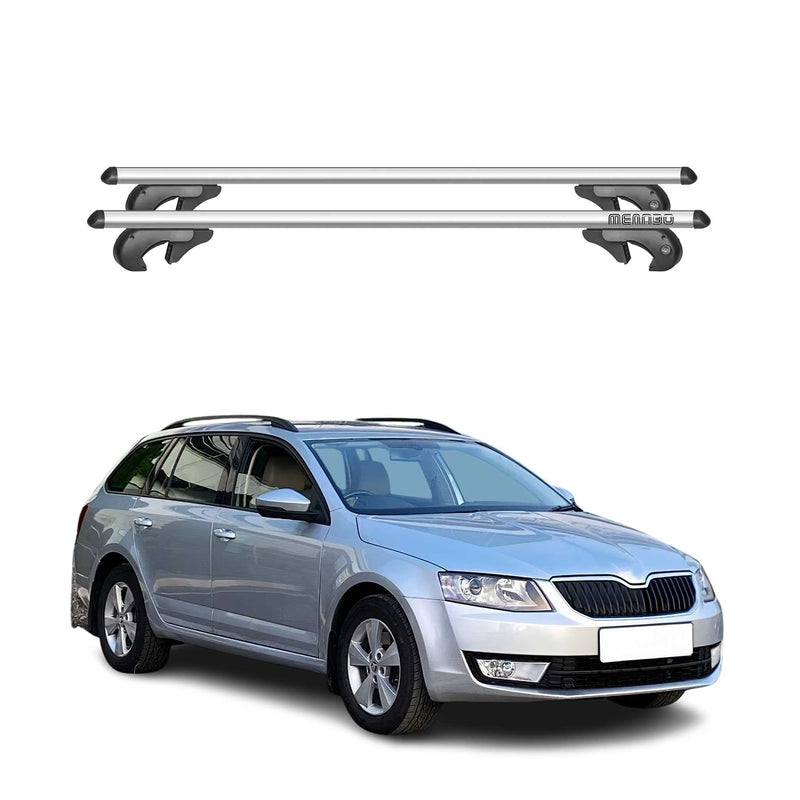 Barres de toit pour Skoda Octavia 5E 2012-2016 90kg Aluminium Gris 2tlg