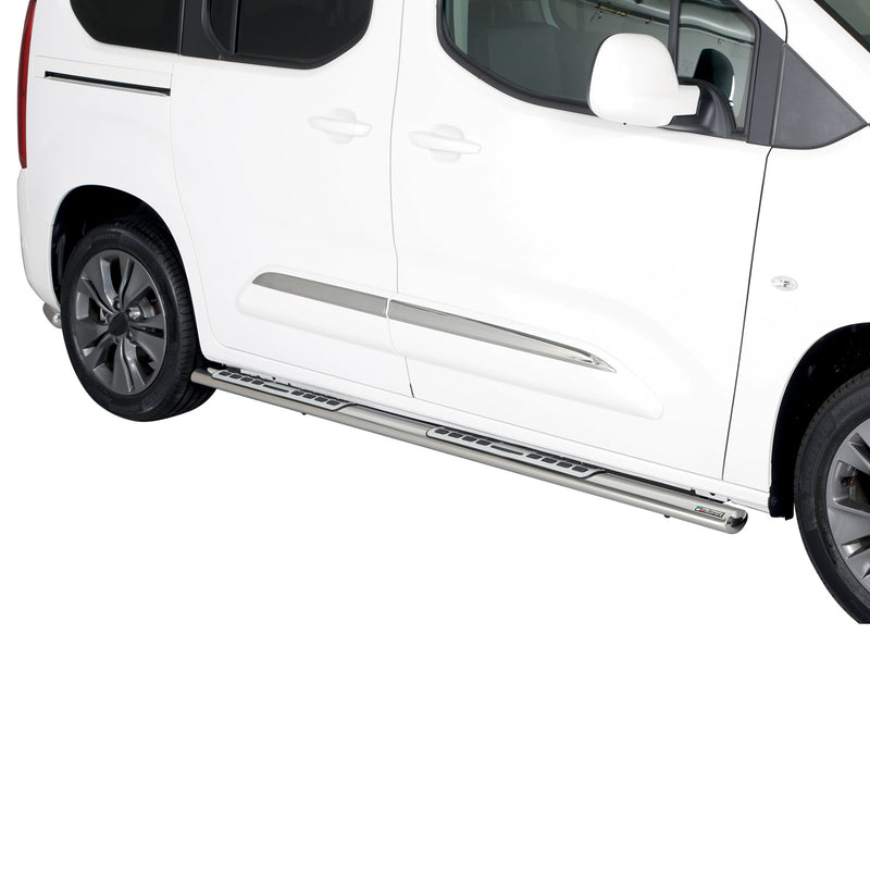 Marchepieds Latéraux pour Toyota Proace City Verso 2019-2025 L1 Acier Argent