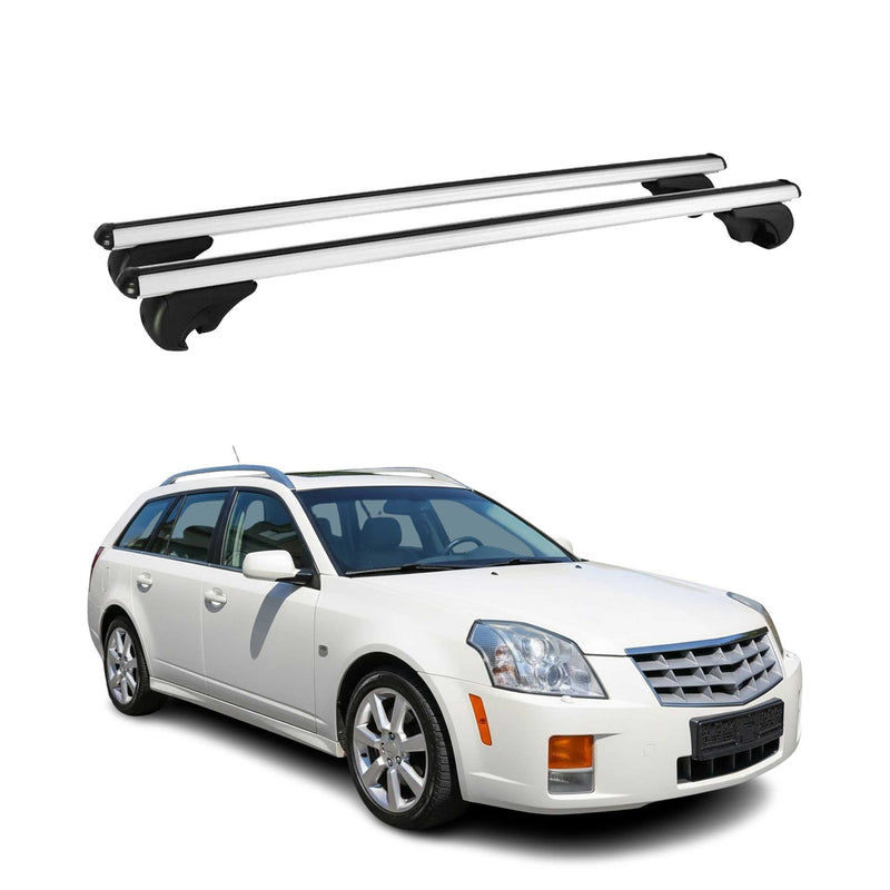 Barres de toit Transversales pour Cadillac BLS Break 2006-2010 Aluminium Argent