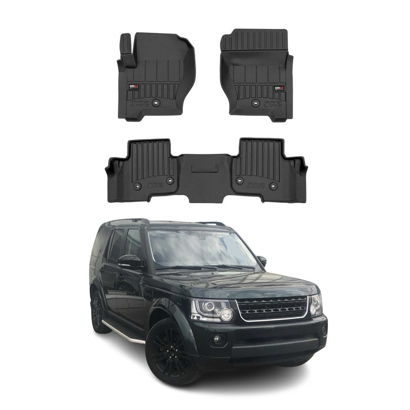 OMAC Tapis de sol en caoutchouc pour Land Rover Discovery 4 2009-17 Noir Premium