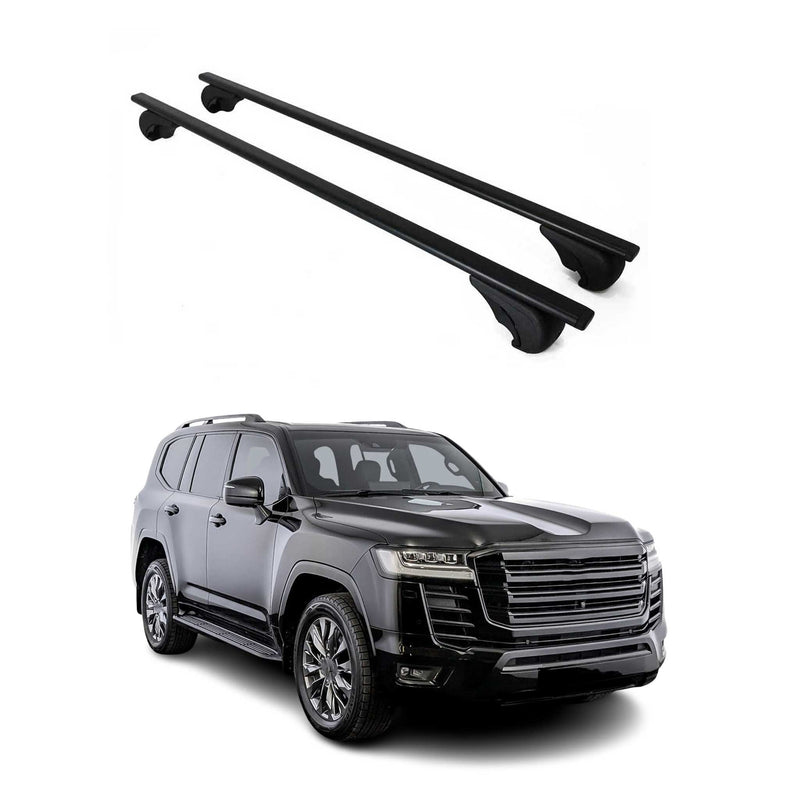 Barres de toit Transversales pour Toyota Land Cruiser 2020-2021 Fer Noir