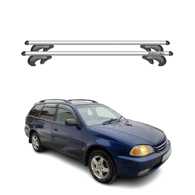 Barres de toit transversales pour Toyota Caldina 2002-2007 90kg Alu Gris