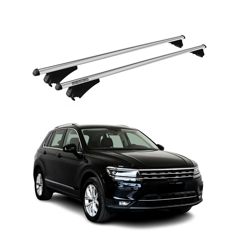 Tiger Barres de toit transversales pour VW Tiguan II Allspace 2016-2020 Gris