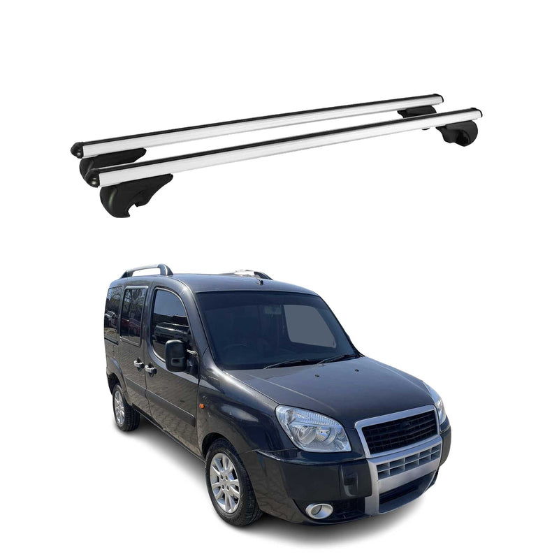 Barres de toit Transversales pour Fiat Doblo 2000-2009 Aluminium Argent