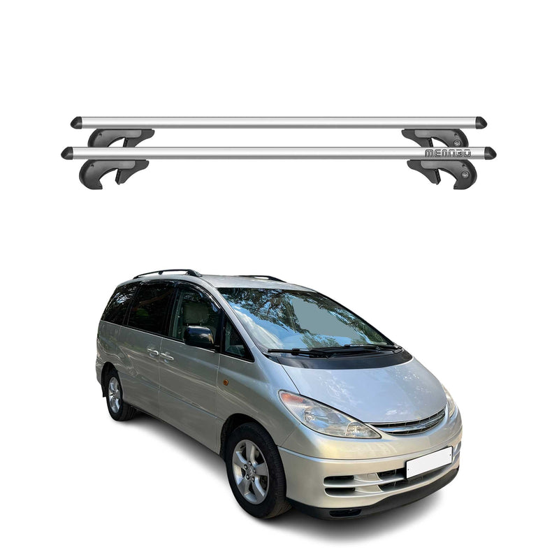 Barres de toit transversales pour Toyota Previa 2000-2005 90kg Alu Gris 2tlg
