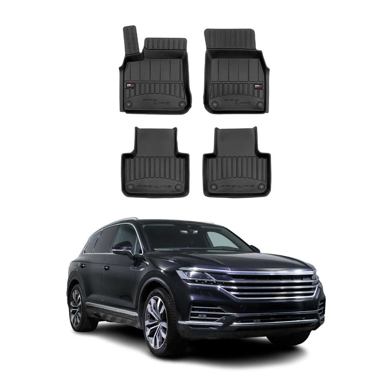 OMAC Tapis de sol en caoutchouc pour VW Touareg 2017-2024 Noir Premium