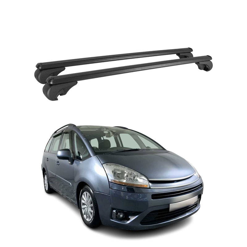 Barres de toit Transversales pour Citroen C4 Grand Picasso 2006-2013 Alu Noir