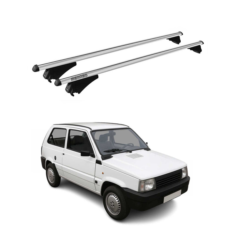 Tiger Barres de toit transversales pour Fiat Panda Cross 2004-2014 Gris