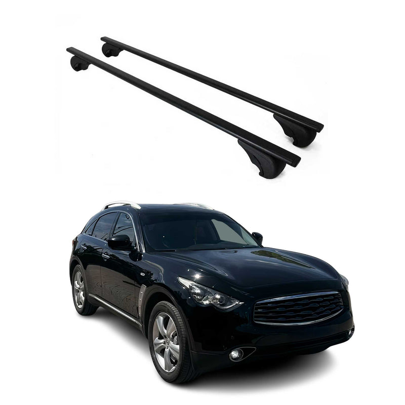 Barres de toit Transversales pour Infiniti FX35 2004-2021 Fer Noir
