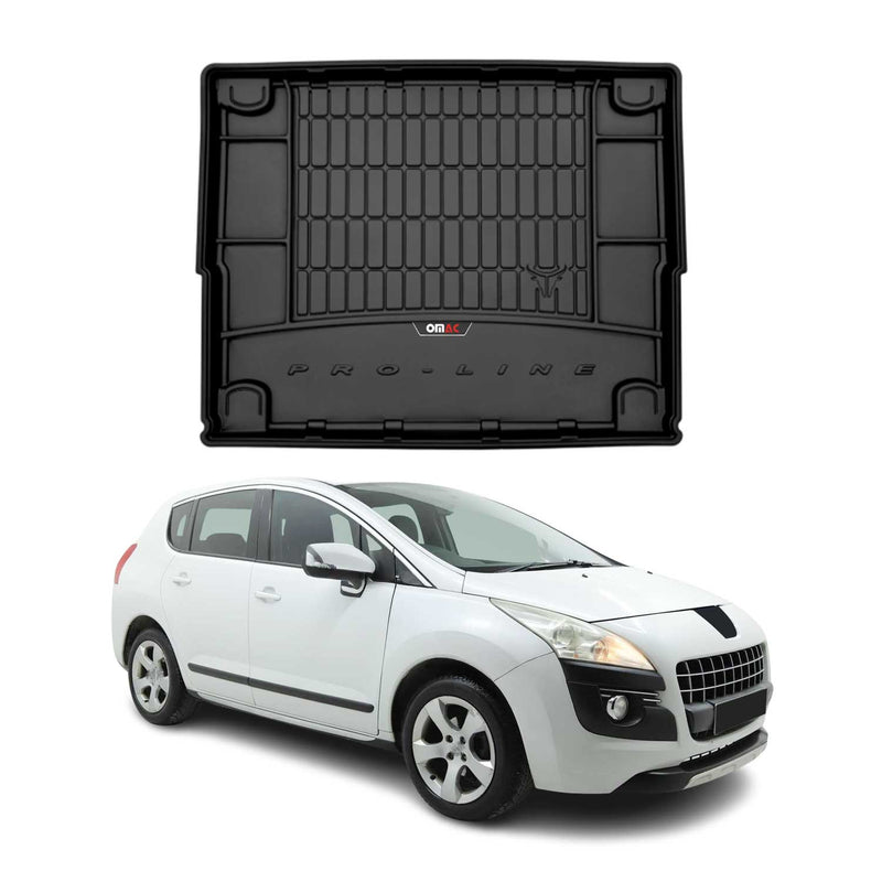 Tapis de Coffre pour Peugeot 3008 2009-2016 TPE Noir