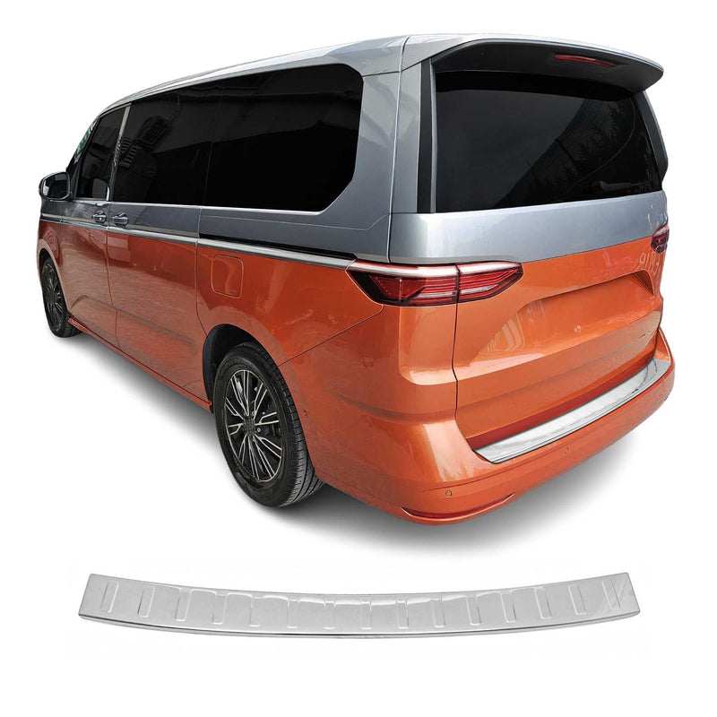 Protection Seuil De Pare-Chocs Arriére pour VW T7 Multivan 2021-2025 Inox Chromé