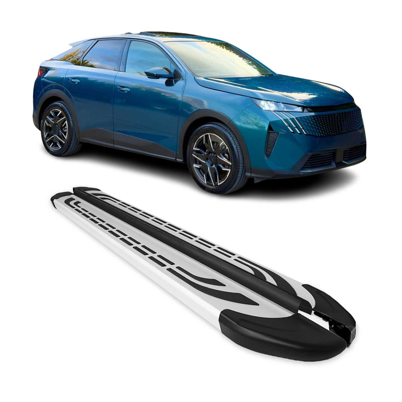 2024-2025 Peugeot 3008 III Marchepieds Latéraux pédale Aluminium Gris 2Pcs