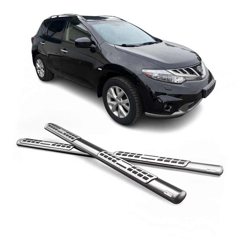 Marchepieds Latéraux pour Nissan Murano 2008-2014 Acier Inoxy Argent