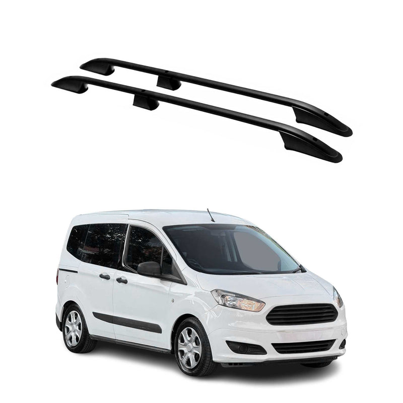 Barres de toit longitudinales pour Ford Transit Tourneo Courier 2014-22 Alu Noir