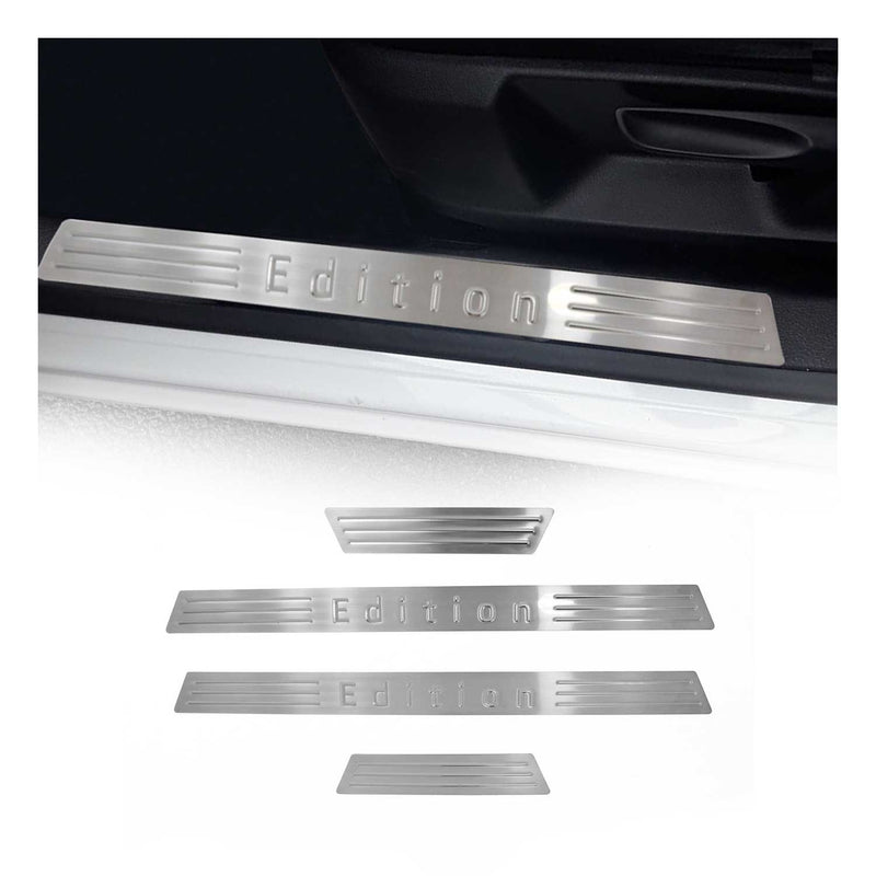 Seuils de porte pour Skoda Citigo 2016-2020 en acier inox Chromé Edition 4x