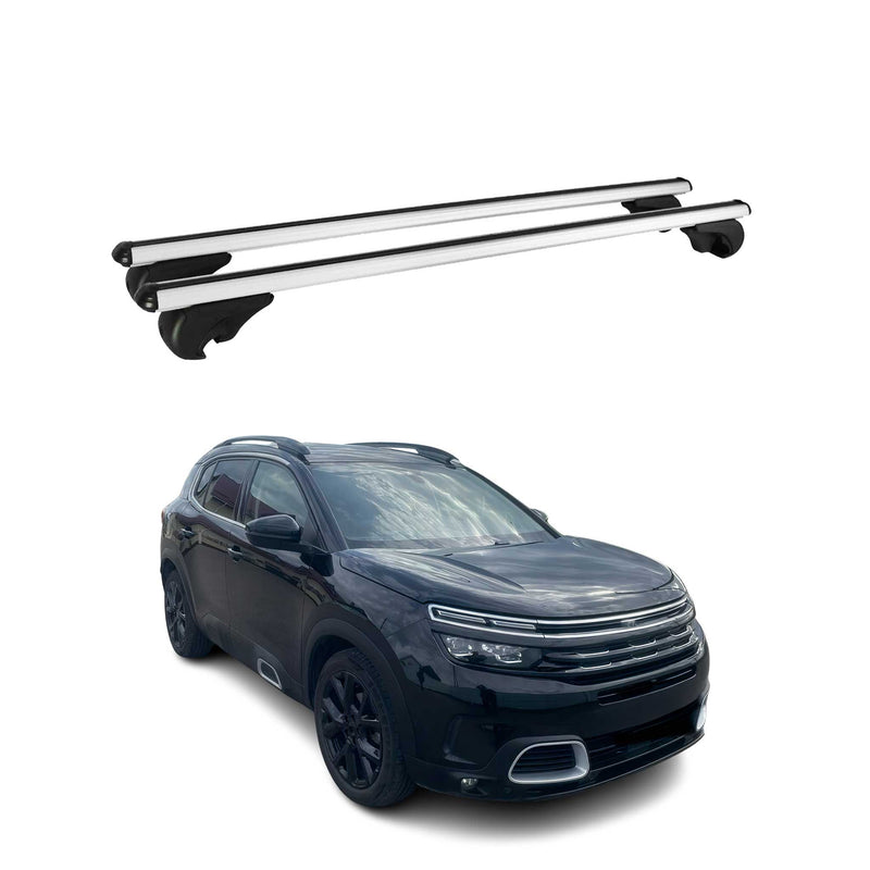 Barres de toit Transversales pour Citroen C5 Aircross 2018-2025 Aluminium Argent