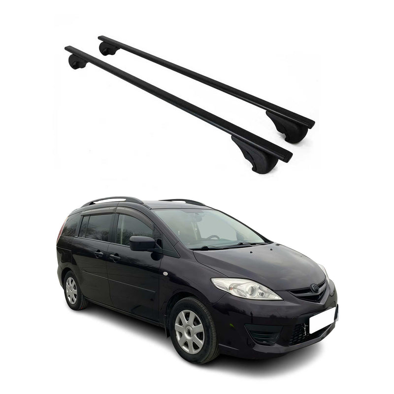 Barres de toit Transversales pour Mazda 5 2005-2010 Fer Noir
