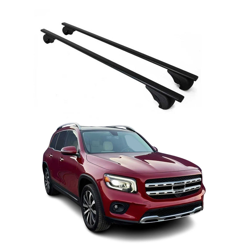 Barres de toit Transversales pour Mercedes GLB 2019-2024 Fer Noir