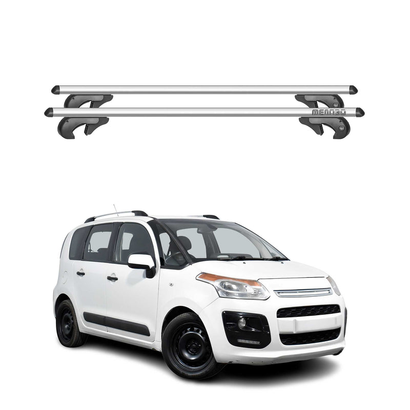 Barres de toit transversales pour Citroen C3 Picasso 2008-17 90kg Alu Gris