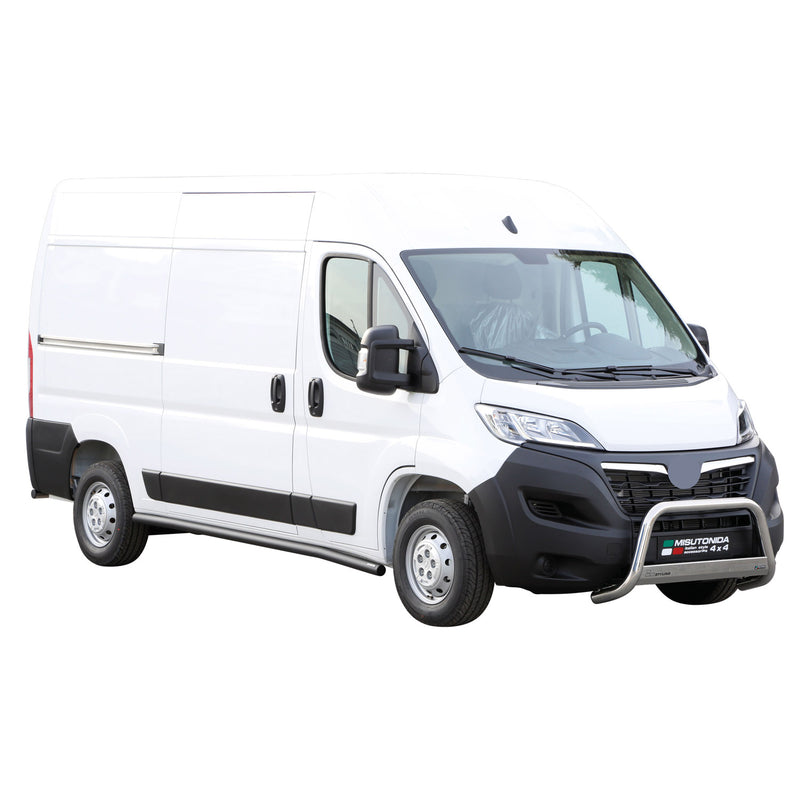 Pare-buffle Avant pour Opel Movano 2022-2025 63mm en Acier Inoxydable Argent