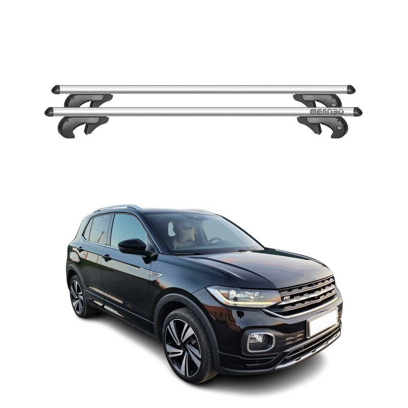 Barres de toit transversales pour VW T-Cross 1C 2018-2025 90kg Alu Gris 2tlg