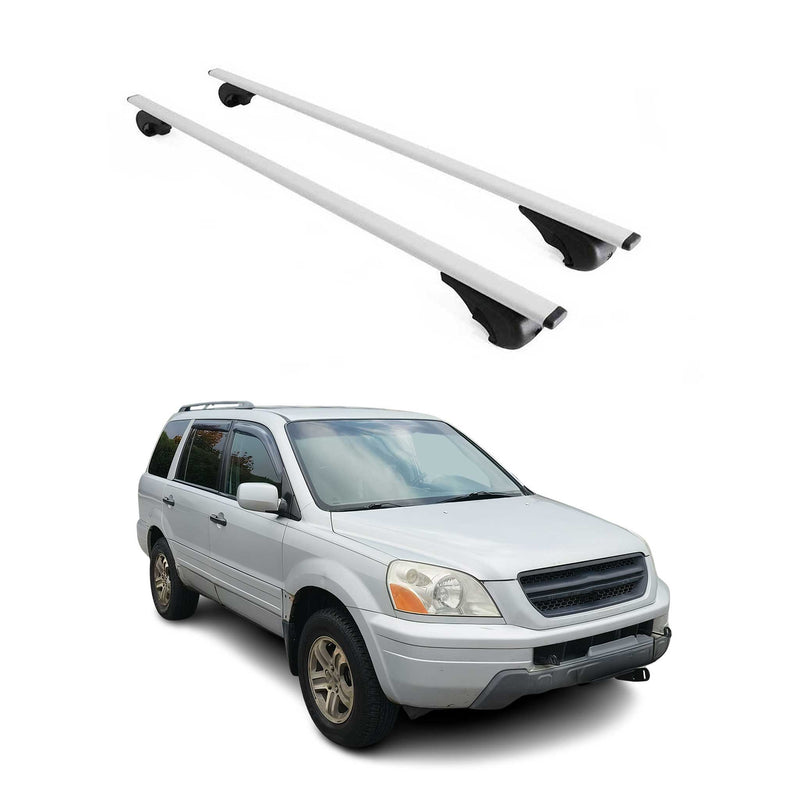 Barres de toit Transversales pour Honda Pilot 2002-2015 Fer Argent