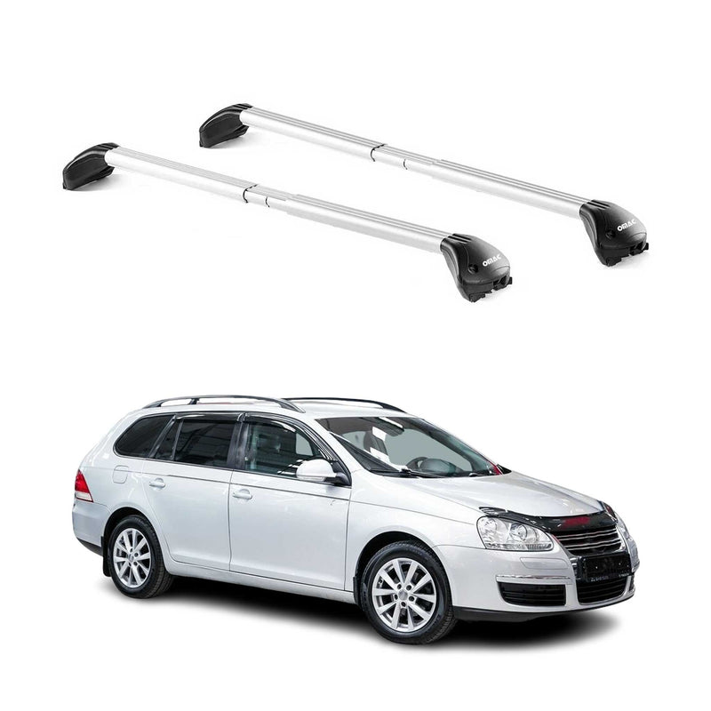 Barres de toit pour VW Golf VI VII Wagon/Alltrack/Sportvan 2010-2021 Gris 2x ABE