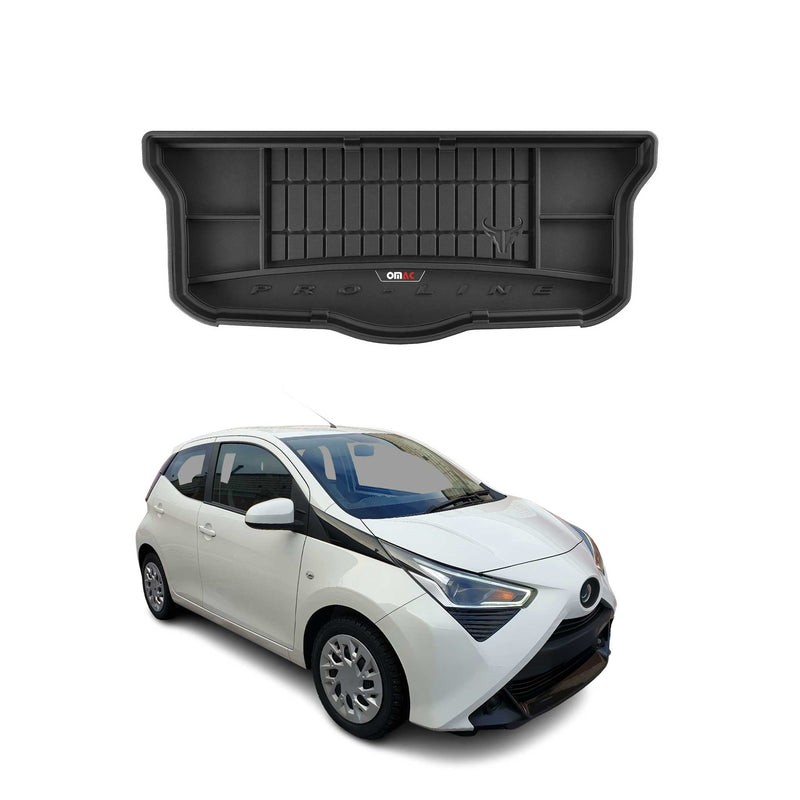 Tapis de Coffre pour Toyota Aygo 2014-2022 TPE Noir