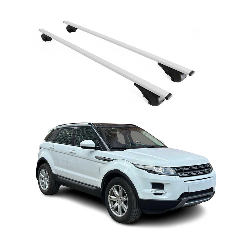 Barres de toit Transversales pour Land Rover Evoque 2011-2019 Fer Argent