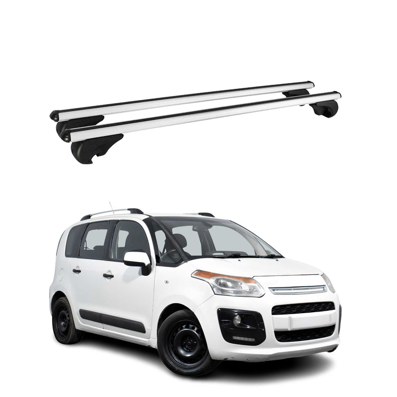 Barres de toit Transversales pour Citroen C3 Picasso 2009-2017 Aluminium Argent
