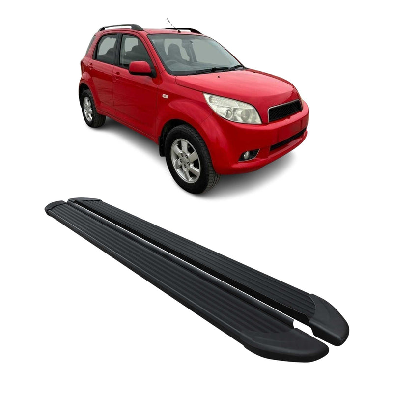 Marchepieds Latéraux pour Daihatsu Terios 2006-2016 Noir Aluminium 2Pcs