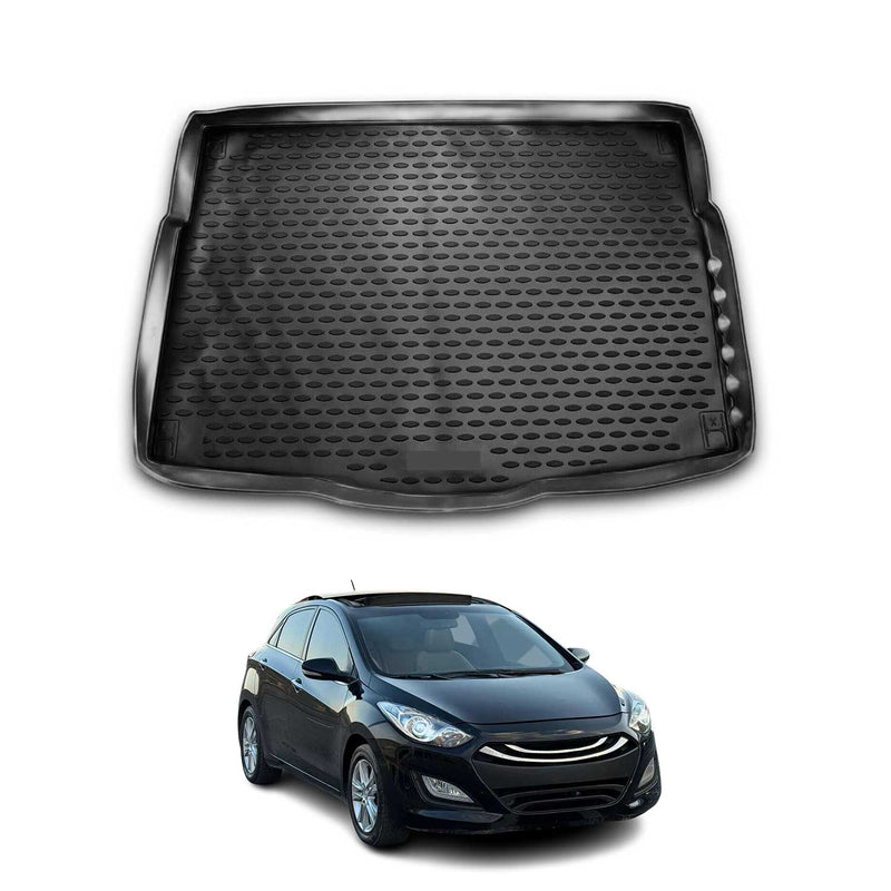 Tapis de Coffre pour Hyundai i30 2012-2017 en caoutchouc TPE 3D Noir 1Pcs