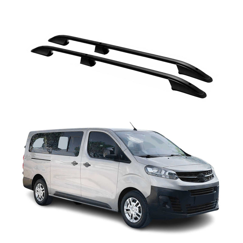 Barres de toit longitudinales pour Peugeot Expert 2016-2025 L3 Aluminium Noir