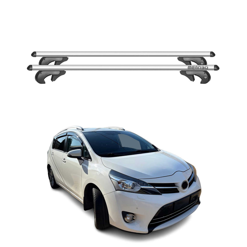 Barres de toit transversales pour Toyota Verso 2009-2018 90kg Alu Gris 2x