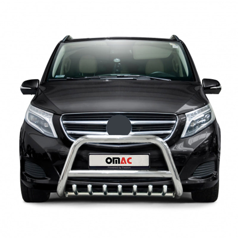 Pare-Buffle Avant Pour Mercedes Classe V 2014-2025 Argent