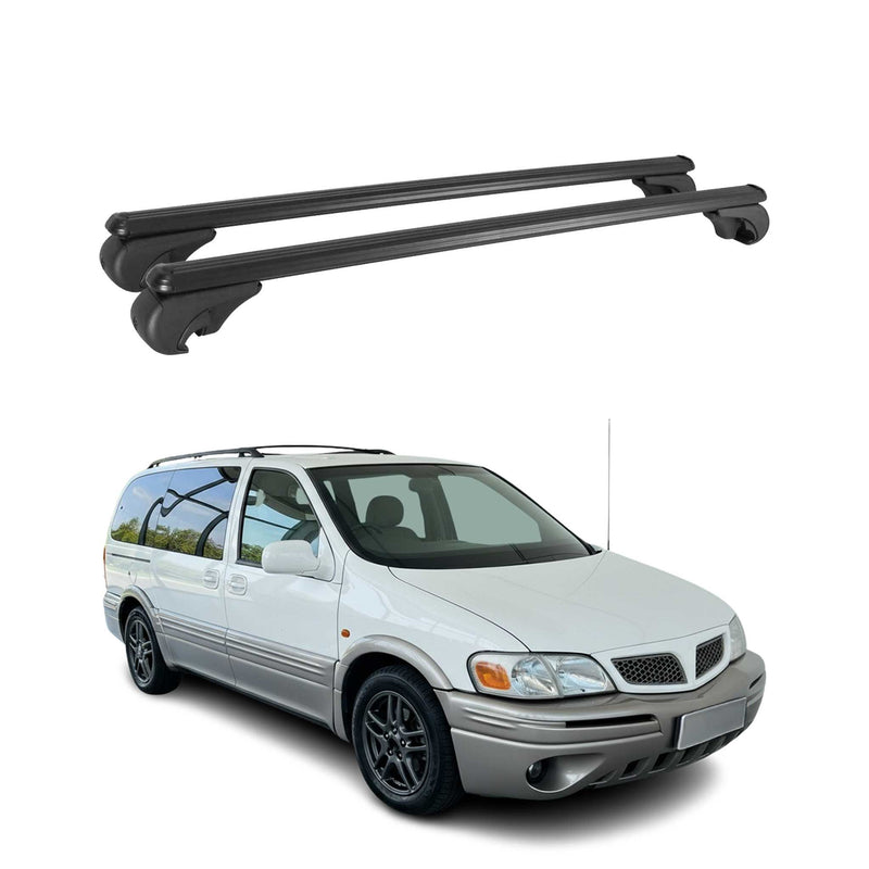 Barres De Toit Transversales pour Chevrolet Trans Sport 1996-2005 Noir Alu 2 pcs